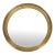 Midcentury Brass Circular Mirror with Stepped Frame and Beveled Edge For Sale