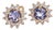 Natural Tanzanite Diamond Stud Earrings 14k Y Gold 1.18 TCW Certified For Sale