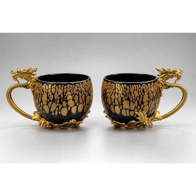 1950s Chinese Export Bodiless Dragon Cups - Pair For Sale In New York - Image 6 of 10