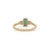 VRJewels 14k Gold Three-Stone Natural Emerald Pear Diamond Ring Size 5 For Sale - Image 10 of 18