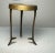 Art Deco Vintage Mini Brass Pedestal Table Trivet Plant Stand 3” Round Etched Top For Sale - Image 3 of 9