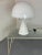 White Modernist Space Age Italian Mushroom Shape Table Lamp from Guzzini, 1970s For Sale - Image 8 of 13