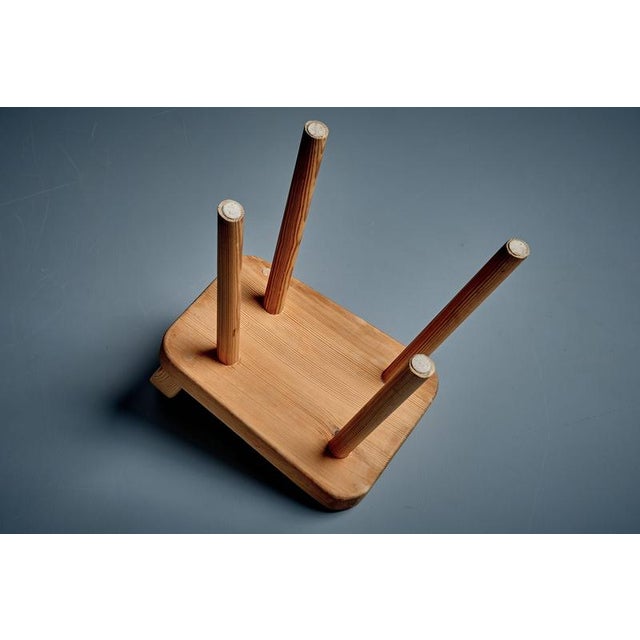 Brown Scandinavian Pine Sauna Stool, Finland, 1960s For Sale - Image 8 of 11