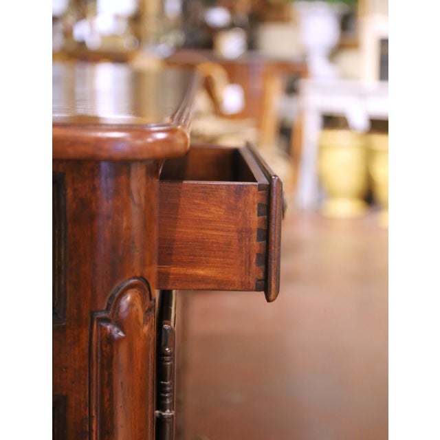 Mid-Century French Louis XV Carved Oak Four-Door Enfilade Buffet With Drawers For Sale - Image 10 of 15