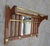 Art Deco Wall Coat Rack in Belgian Oak and Brass, 1920s For Sale - Image 6 of 15