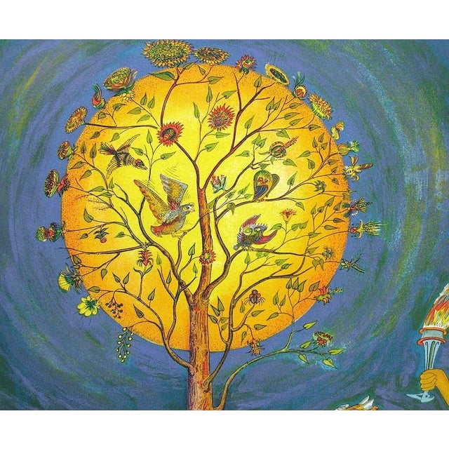 1980s "Luna Liena" Guillermo Silva Signed Numbered Lithograph For Sale In Denver - Image 6 of 7