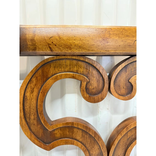 Mid-Century Palm Beach Regency Serpentine King Size Headboard For Sale - Image 9 of 11