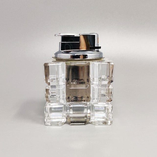 Mid-Century Modern Smoking Set in Crystal by Colle, Italy, 1970s, Set of 2 For Sale - Image 3 of 9