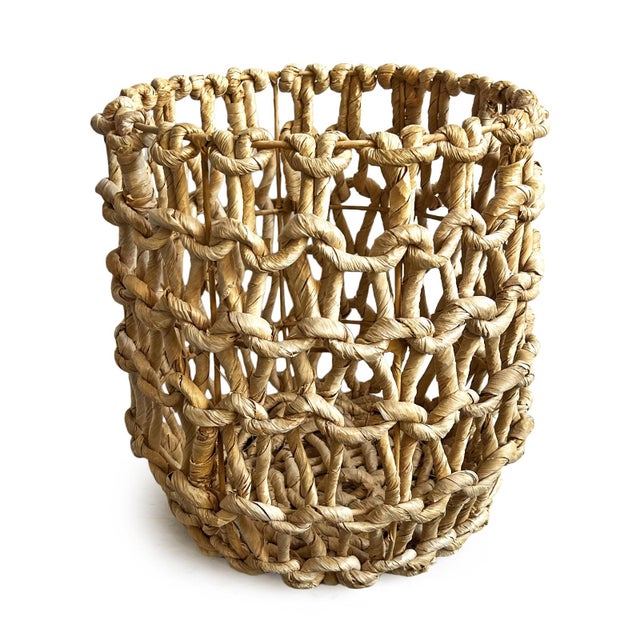 Coastal Hyacinth Chain Basket - Set of Two For Sale - Image 3 of 7