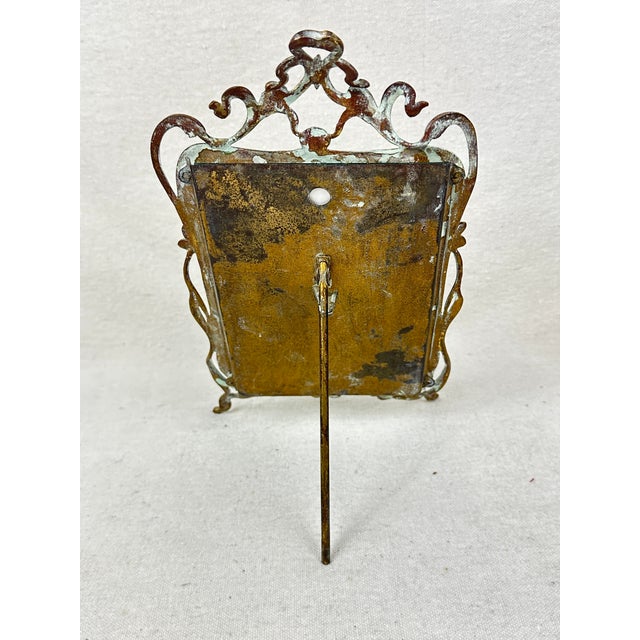 Brass Vintage Art Nouveau Picture Frame For Sale - Image 8 of 8