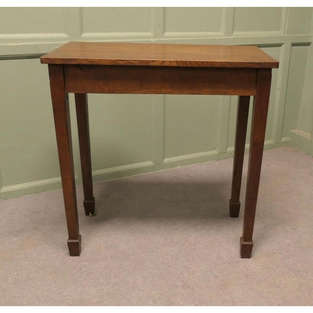 Arts and Crafts Oak Occasional Side Table, 1890s For Sale - Image 3 of 8