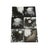 Textile SeT of Four Black & White Acrylic and Ink Paintings on Canvas Titled La Luna For Sale - Image 7 of 10