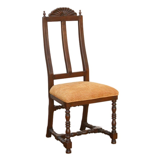 Antique Spanish Colonial Upholstered Chair For Sale