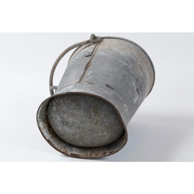 Antique French Zinc Milk Bucket, Early 20th Century For Sale - Image 10 of 10