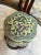 9th Century Porcelain Republic Era Kangxi Style Famille Verde Biscuit Box on Stand. Five lobed design with slightly domed...