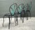 Vintage Cast Aluminum Cat Tail Dining Table Set of 5 For Sale - Image 10 of 12