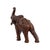 Vintage Brown Leather Elephant with Tusks For Sale - Image 5 of 10
