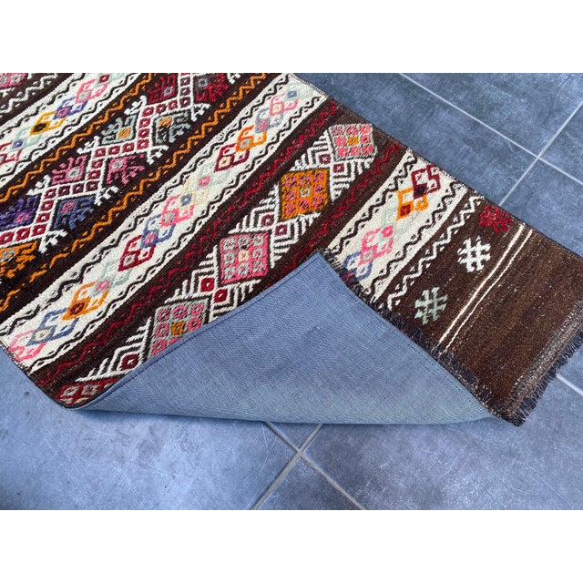 Black Antique Floral Oushak Carpet For Sale - Image 8 of 10