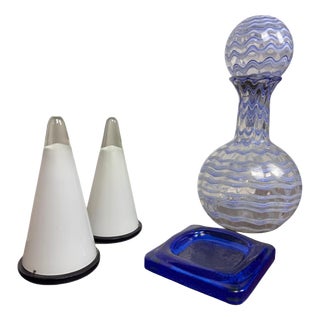 Vintage Murano Glass Lamps from Leucos, 1970s, Set of 2 For Sale