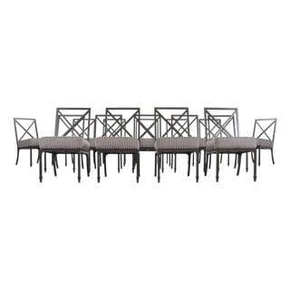 Set of 16 McKinnon and Harris Beaufort Garden Dining Chairs For Sale