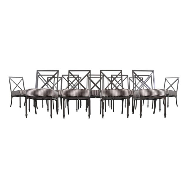 Set of 16 McKinnon and Harris Beaufort Garden Dining Chairs For Sale