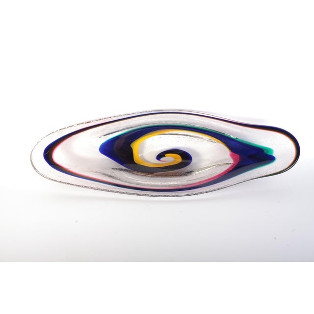Large Glass Bowl by Jan Beranek for Skrdlovice, Czech, 1960s For Sale - Image 11 of 13