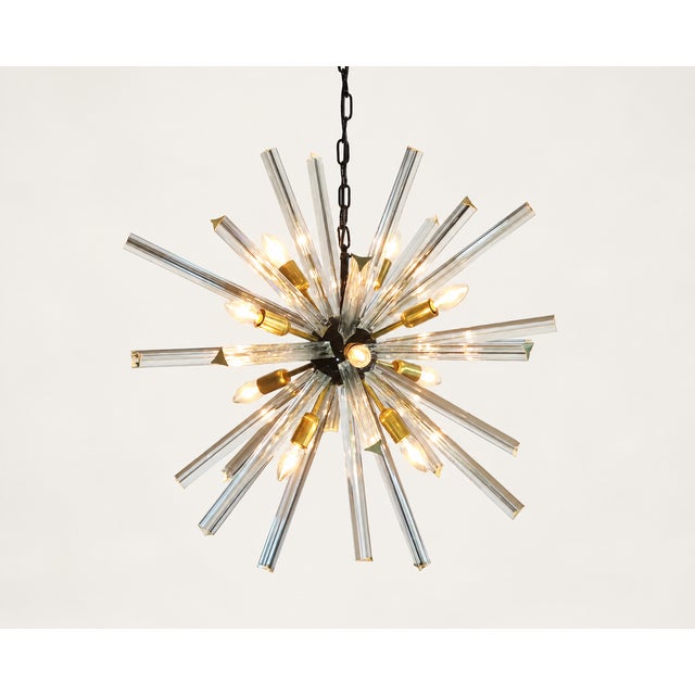 Sputnik Light with 30 Clear Glass Prisms from Justfurnituress SRL For Sale - Image 6 of 10