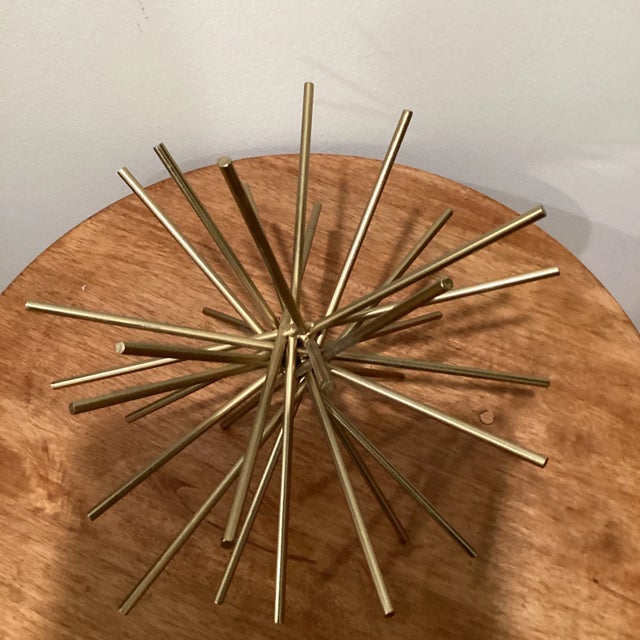 Contemporary Urchin Gold Leaf Iron Rod Asterisk by Worlds Away For Sale - Image 10 of 10