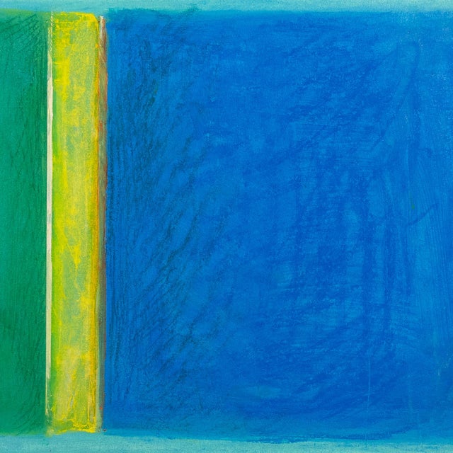1980s 'Abstract, Emerald and Cobalt' by Robert Inman, 1981, Chouinard, Osaka, Butler Institute of Art, Los Angeles County Museum of Art For Sale - Image 5 of 7