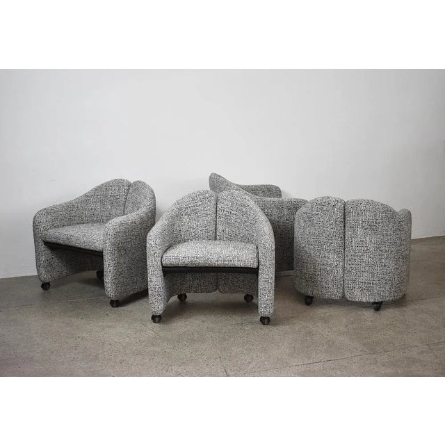 PS142 Armchairs by Eugenio Gerli for Tecno, 1960s, Set of 4 For Sale - Image 6 of 9