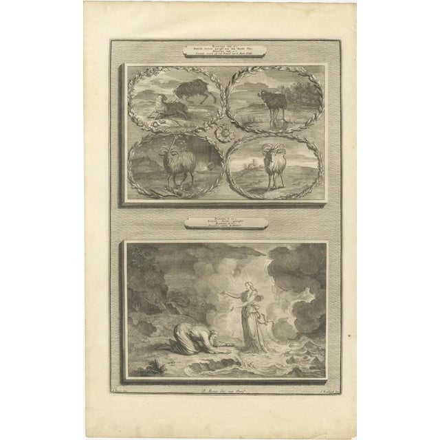 Baroque Pieter Mortier, Daniel's Vision of the Ram and Goat and Vision by the Tigris, 1700, Engraving For Sale - Image 3 of 12