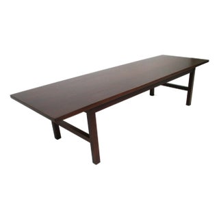 Mid 20th Century Jens Risom Danish Styled Walnut Coffee Table For Sale