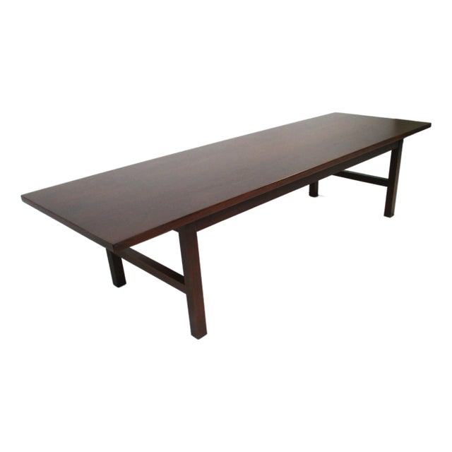 Mid 20th Century Jens Risom Danish Styled Walnut Coffee Table For Sale