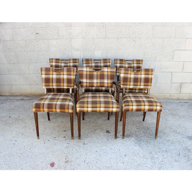 Mid-Century Modern Mid Century Vintage Plaid Chairs For Sale - Image 3 of 4
