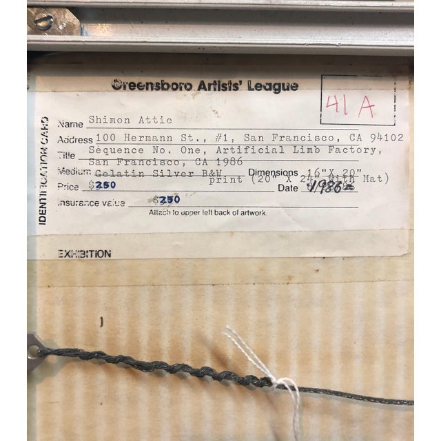 Shimon Attie, Vintage Silver Gelatin Photograph Surrealist Fake Limb Prosthetic Factory Photo For Sale - Image 9 of 9