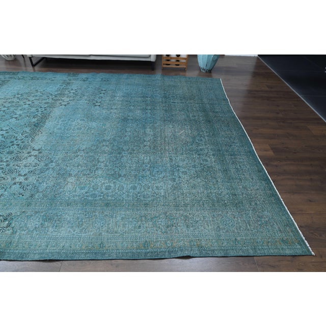 Islamic 1970s Vintage Persian Handmade Wool Cotton Area Rug For Sale - Image 3 of 11