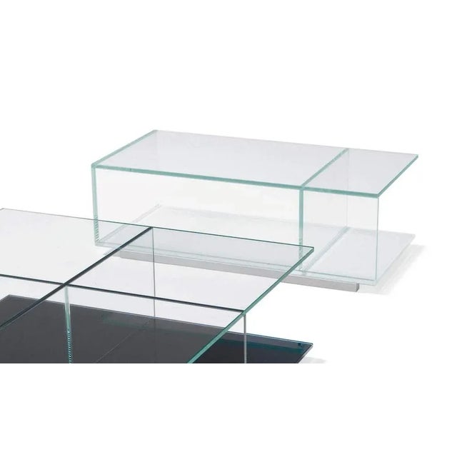 Glass Mex Low Tables by Piero Lissoni for Cassina, Set of 2 For Sale - Image 7 of 11