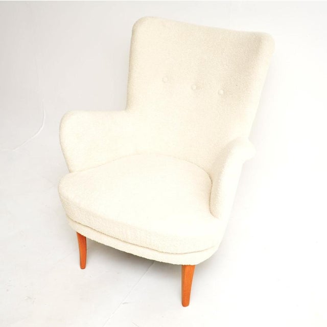 Wood Vintage Swedish Armchair attributed to Carl Malmsten, 1960s For Sale - Image 7 of 8