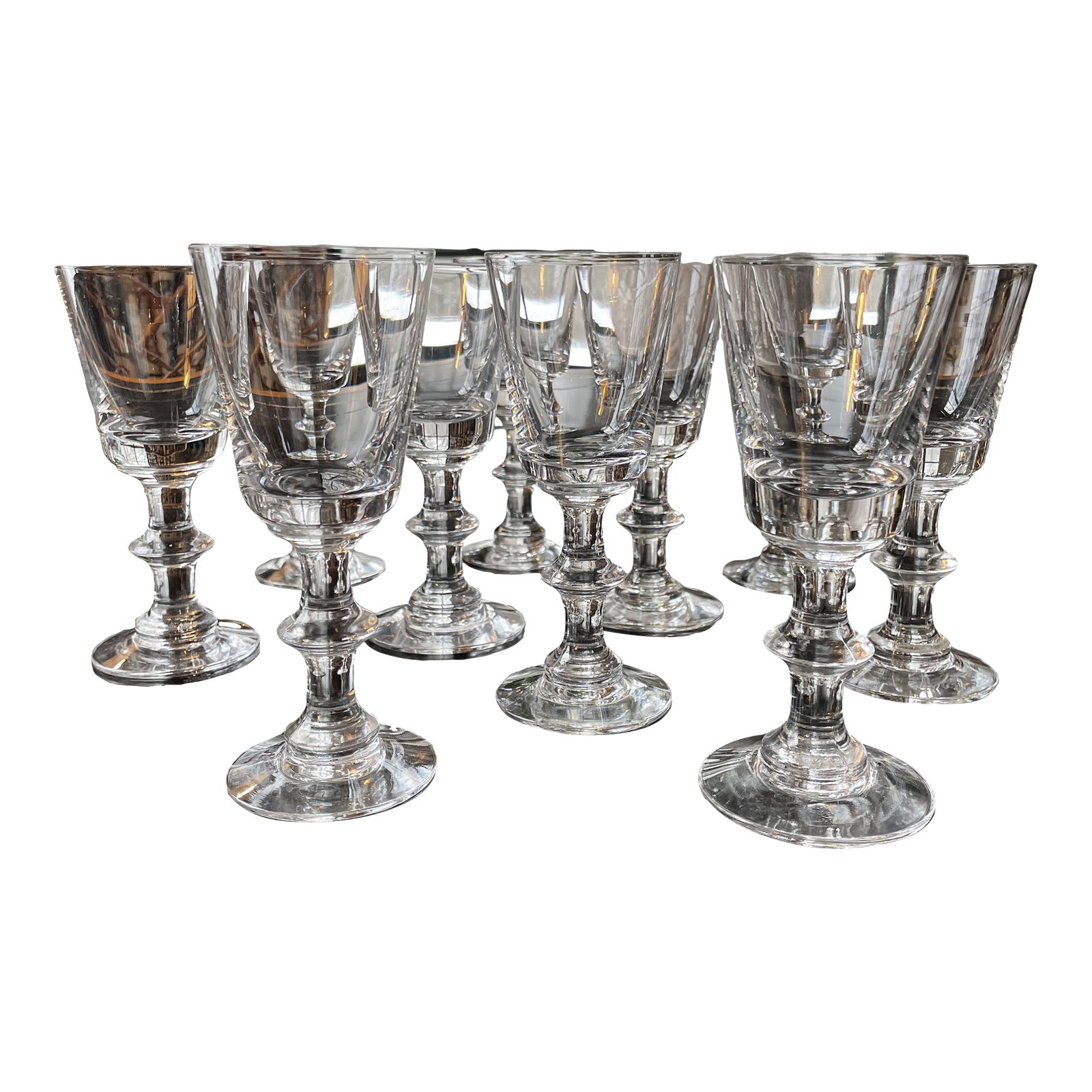 Vintage Heisey Crystolite Cordial Glasses Stemware Set of 10 Chairish