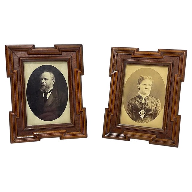 19th Century Set of Wooden Frames with Dutch Royals, 1878, Set of 2 For Sale