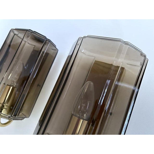 Vintage Glass Sconces from Limburg, 1970s, Set of 2 For Sale - Image 10 of 15