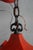 Metal 1960s Red Metal Chinoiserie Chinese Pagoda Hanging Lantern Pendant Light For Sale - Image 7 of 12