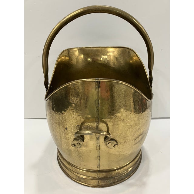 English 1990s English Solid Brass Wood Bucket For Sale - Image 3 of 6