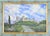 Fausta Settimj, Landscape with Castle, Mid-20th Century, Oil on Cardboard For Sale