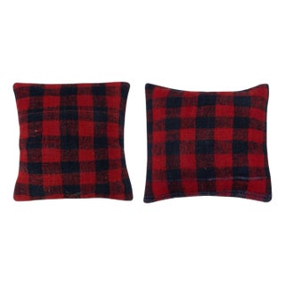 20"x20" SET OF 2 - Hand-Woven Kilim Cushion Covers. A pair of Lace Pillow Covers For Sale