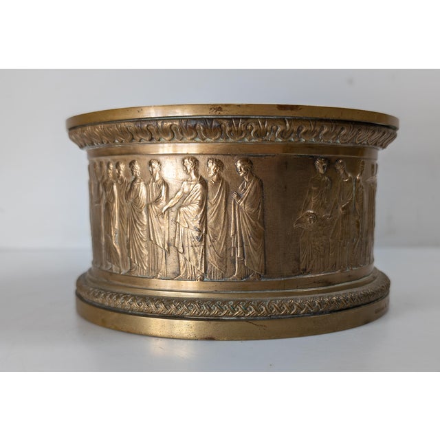 Gorham Manufacturing Company 20th Century Gorham Bronze Wine Bottle Coaster With Neoclassical Theme For Sale - Image 4 of 14
