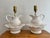 Delightful matching pair of glossy white lamps made from 1970s pitchers and basins. Signed by maker. These would be...