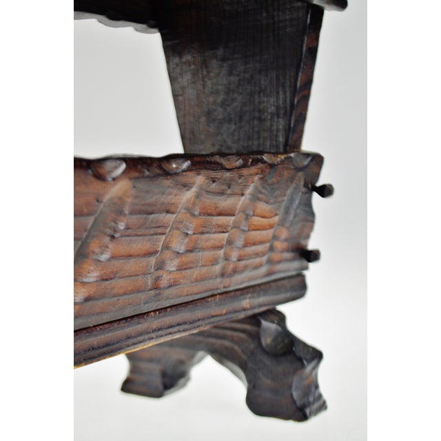 Vintage Carved Wood Magazine Rack Made in Spain Chairish