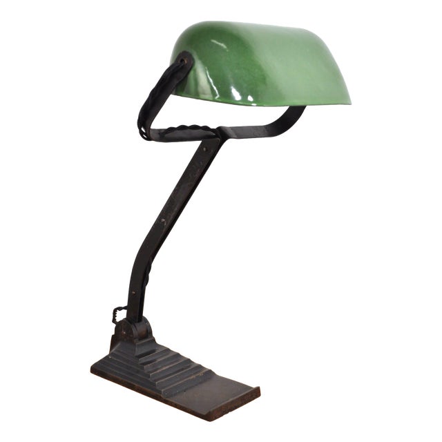 Art Deco Banker's Lamp from Erpe, 1930s For Sale