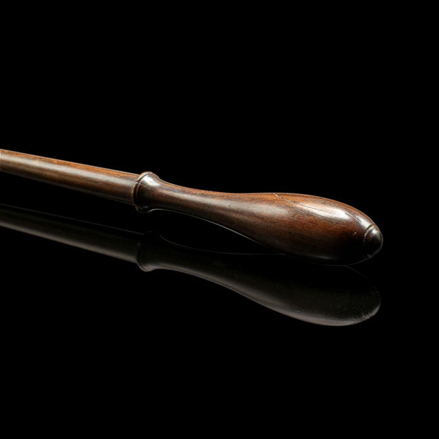 Wood Antique Toddy Ladle, English, Silver, Long Serving Spoon, Hallmarked, Georgian For Sale - Image 7 of 7